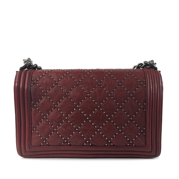 CHANEL Large Studded Boy Crossbody Bag - Picture 4 of 14